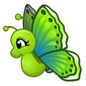 Cute Emerald Butterfly